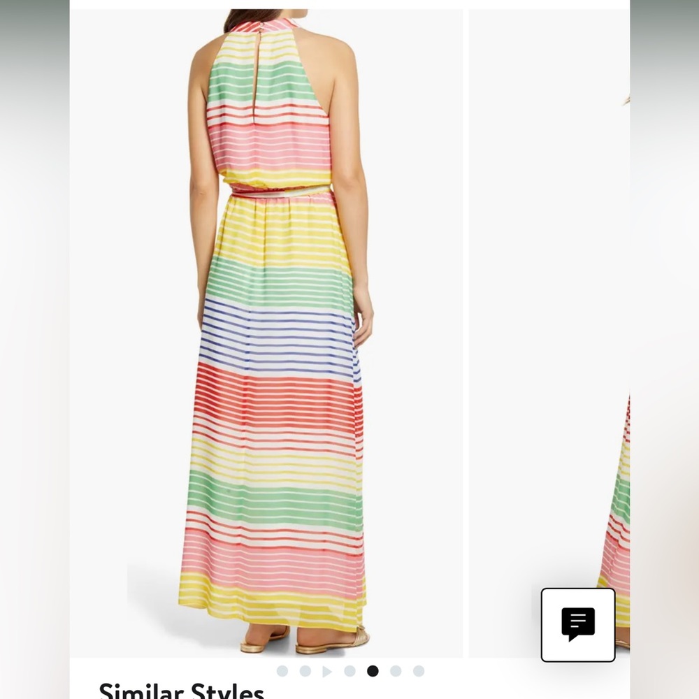 Julia Jordan Stripe Halter Neck Maxi Dress size 2 - Picture 3 of 8